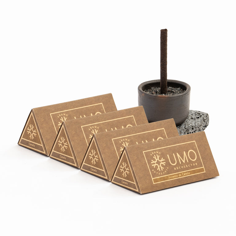 Kit Volcán + 4 Cajas de Incienso Canelo – Energía de la Tierra y Purificación Natural